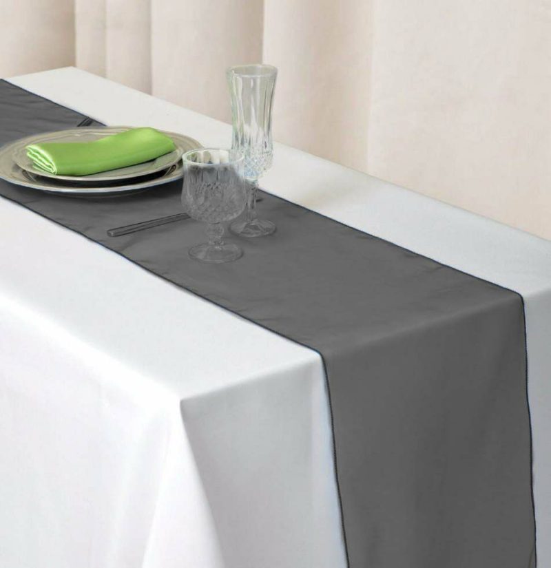 10 Pack Black Sheer Organza Table Runners – 14″x108″  |   Organza & Chiffon Organza & Chiffon Black