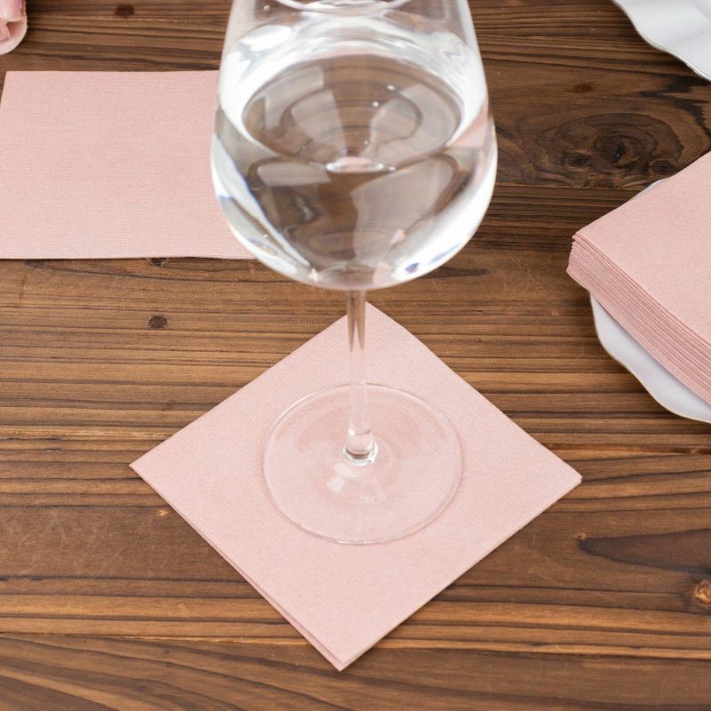 20 Pack Dusty Rose Soft Linen-Feel Airlaid Paper Beverage Napkins, Highly Absorbent Disposable Cocktail Napkins – 5″x5″  |   Airlaid Paper Napkins Airlaid Paper Napkins Airlaid Paper Napkins