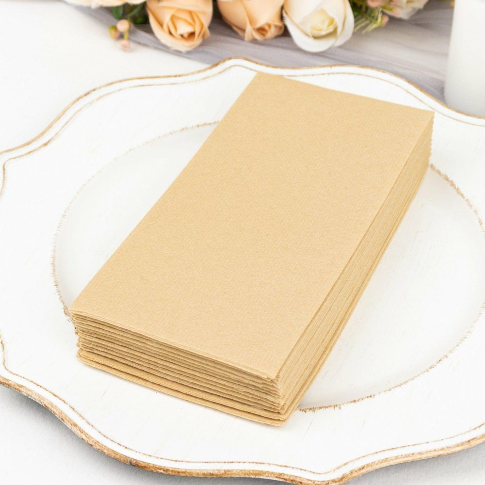 20 Pack Natural Soft Linen-Feel Airlaid Paper Party Napkins, Highly Absorbent Disposable Dinner Napkins  |   Airlaid Paper Napkins Airlaid Paper Napkins Airlaid Paper Napkins