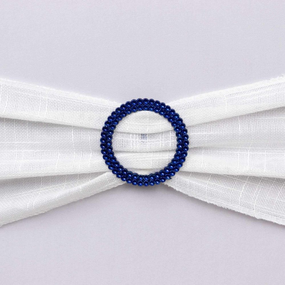 20 Pack Royal Blue Diamond Circle Chair Sash Band Buckle Pin, Rhinestone Napkin Ring Brooch – 2.5″  |   Sash Buckles & Clip Pins Chair Sashes Royal blue