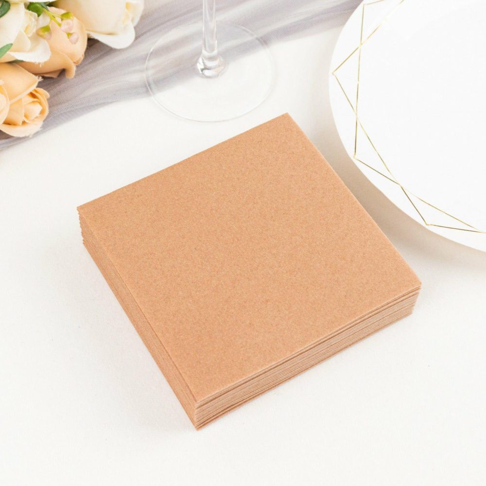 20 Pack Terracotta (Rust) Soft Linen-Feel Airlaid Paper Beverage Napkins, Highly Absorbent Disposable Cocktail Napkins – 5″x5″  |   Airlaid Paper Napkins Airlaid Paper Napkins Airlaid Paper Napkins