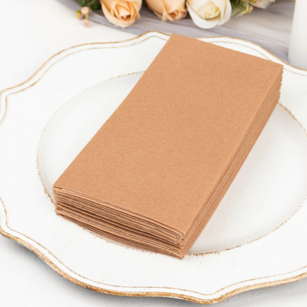 20 Pack Terracotta (Rust) Soft Linen-Feel Airlaid Paper Party Napkins, Highly Absorbent Disposable Dinner Napkins  |   Airlaid Paper Napkins Airlaid Paper Napkins Airlaid Paper Napkins