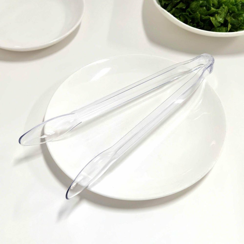 3 Pack Clear Plastic Serving Tongs, Catering Disposable Food Service Tongs 12″  |   Serving Utensils & Picks Plastic Cutlery & Utensils Serving Utensils & Picks