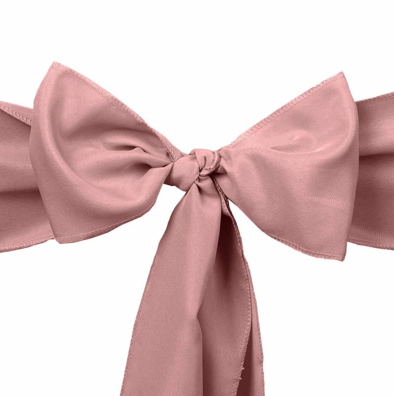 5 Pack Dusty Rose Polyester Chair Sashes 6″x108″  |   Polyester Chair Sashes Dusty rose