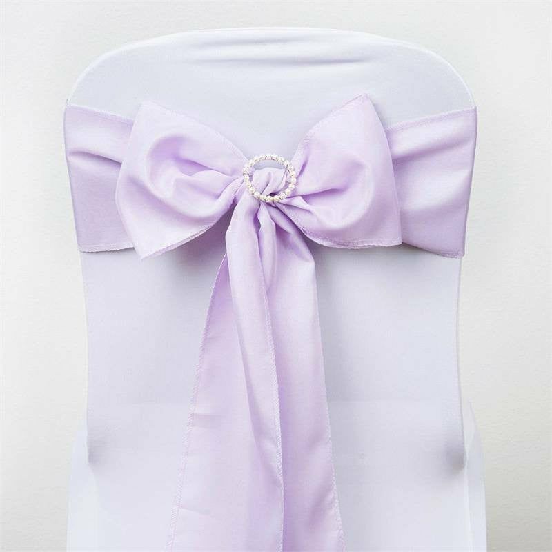 5 Pack Lavender Lilac Polyester Chair Sashes 6″x108″  |   Polyester Chair Sashes Lavender Lilac