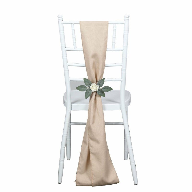 5 Pack Nude Polyester Chair Sashes 6″x108″  |   Polyester Chair Sashes Nude