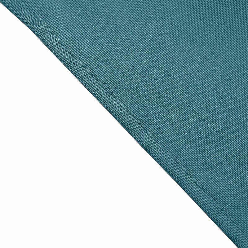 5 Pack Peacock Teal Seamless Cloth Dinner Napkins, Wrinkle Resistant Linen 17″x17″  |   Polyester Cloth Napkins Peacock Teal