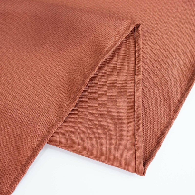 5 Pack Terracotta (Rust) Premium Polyester Dinner Napkins, Seamless Cloth Napkins 220GSM 20″x20″  |   Polyester Cloth Napkins Polyester