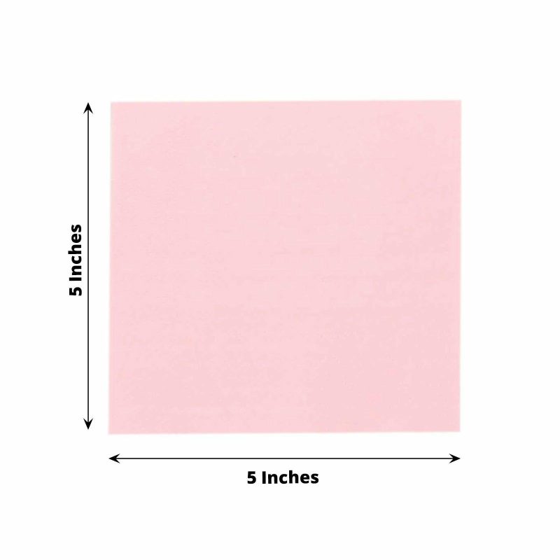 50 Pack Pink Soft 2-Ply Paper Beverage Napkins, Disposable Cocktail Napkins 18 GSM 5″x5″  |   Paper Napkins Paper Napkins Paper Napkins