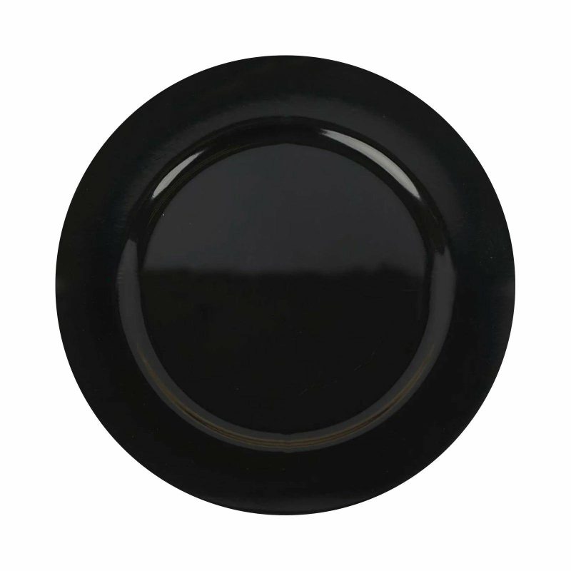 6 Pack Black Round Acrylic Plastic Charger Plates, Dinner Party Table Decor 13″  |   Acrylic Charger Plates Acrylic Charger Plates Acrylic Charger Plates