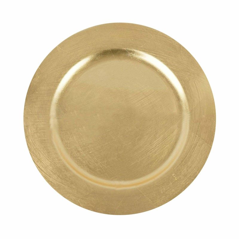 6 Pack Metallic Gold Round Acrylic Plastic Charger Plates, Dinner Party Table Decor 13″  |   Acrylic Charger Plates Acrylic Charger Plates Acrylic Charger Plates