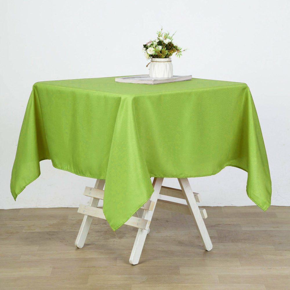 Apple Green Polyester Square Tablecloth 54″x54″  |   Polyester Polyester Apple green