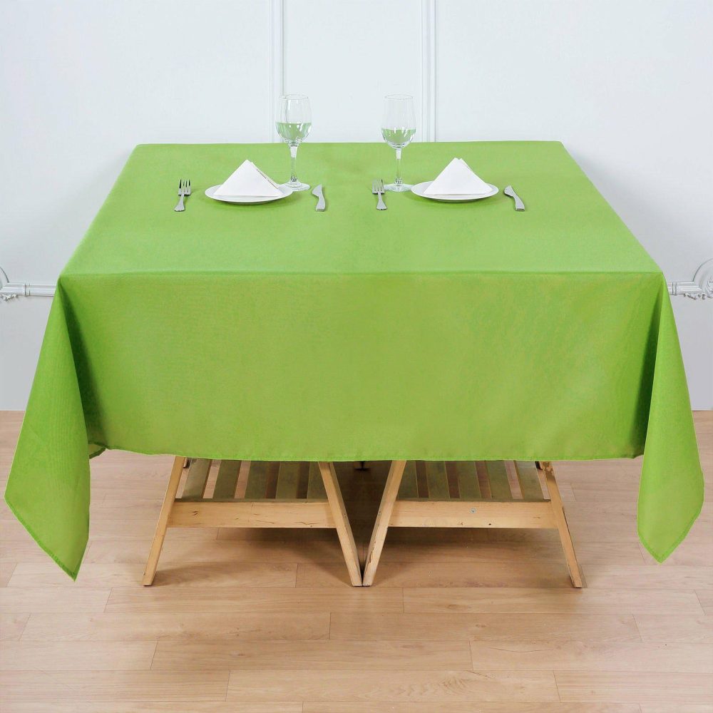 Apple Green Polyester Square Tablecloth 70″x70″  |   Polyester Polyester Apple green