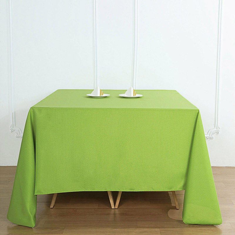 Apple Green Polyester Square Tablecloth 90″x90″  |   Polyester Polyester Apple green