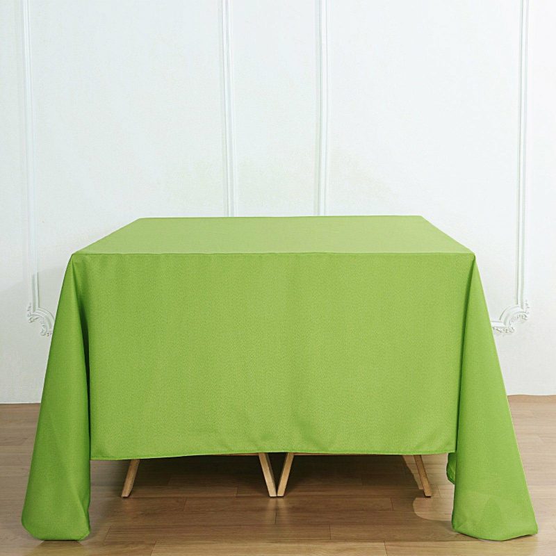 Apple Green Polyester Square Tablecloth 90″x90″  |   Polyester Polyester Apple green