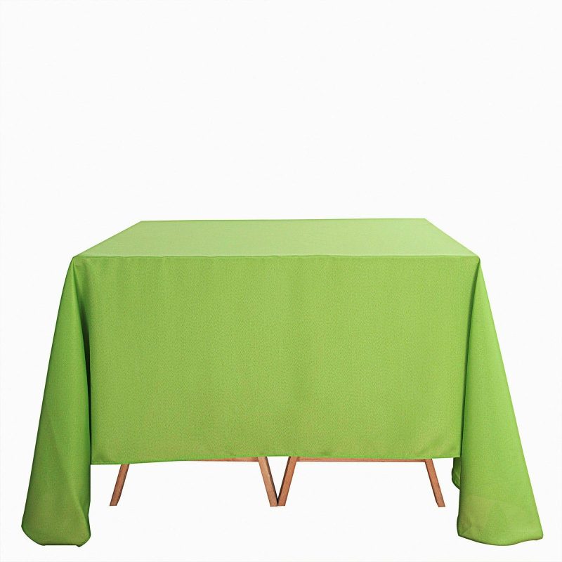 Apple Green Polyester Square Tablecloth 90″x90″  |   Polyester Polyester Apple green