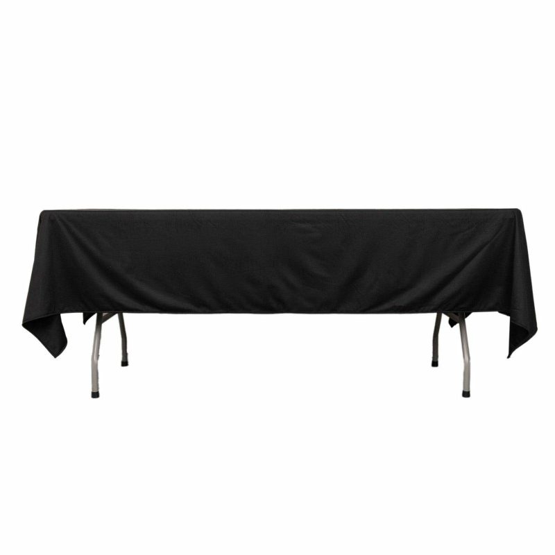 Black Premium Scuba Rectangular Tablecloth, Wrinkle Free Polyester Seamless Tablecloth 60″x102″  |   Polyester Polyester Black