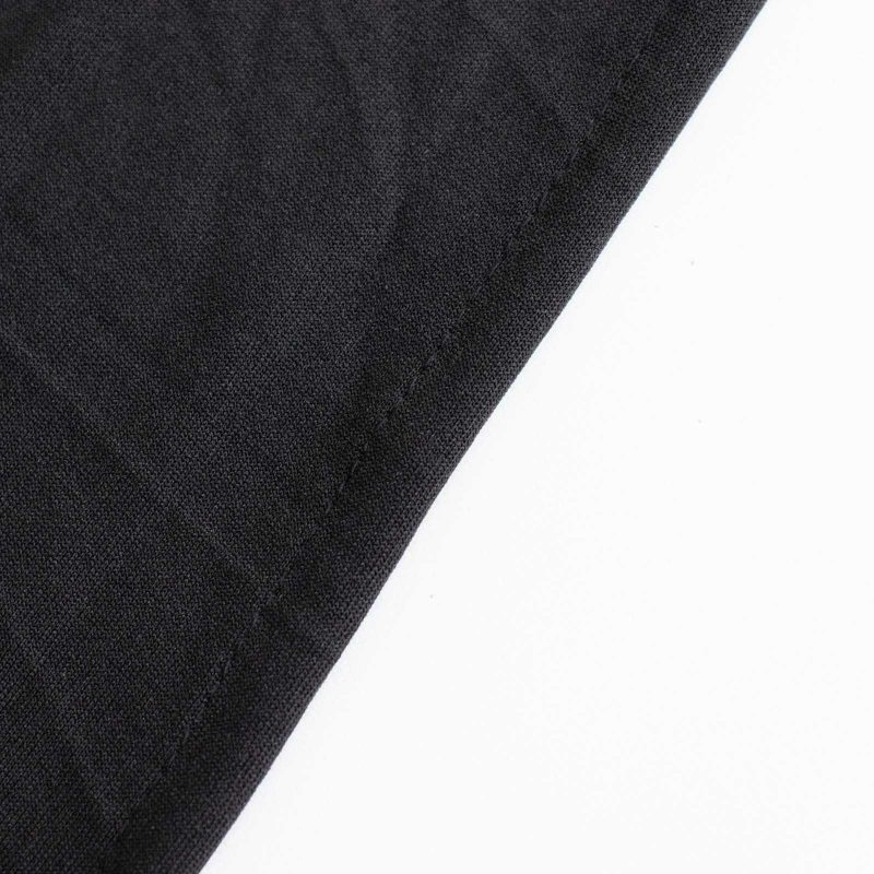 Black Round Stretch Spandex Tablecloth 6ft Fitted Table Cover for 72 inch Tables  |   Spandex & Fitted Spandex & Fitted Black