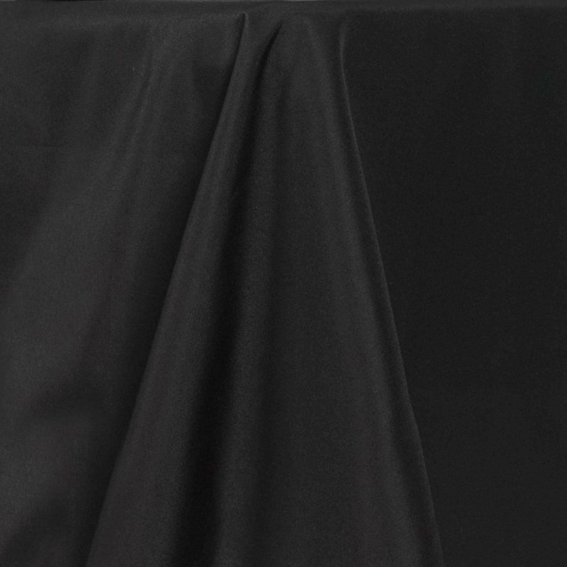 Black Seamless Premium Polyester Rectangular Tablecloth 220GSM 60″x102″  |   Polyester Polyester Black