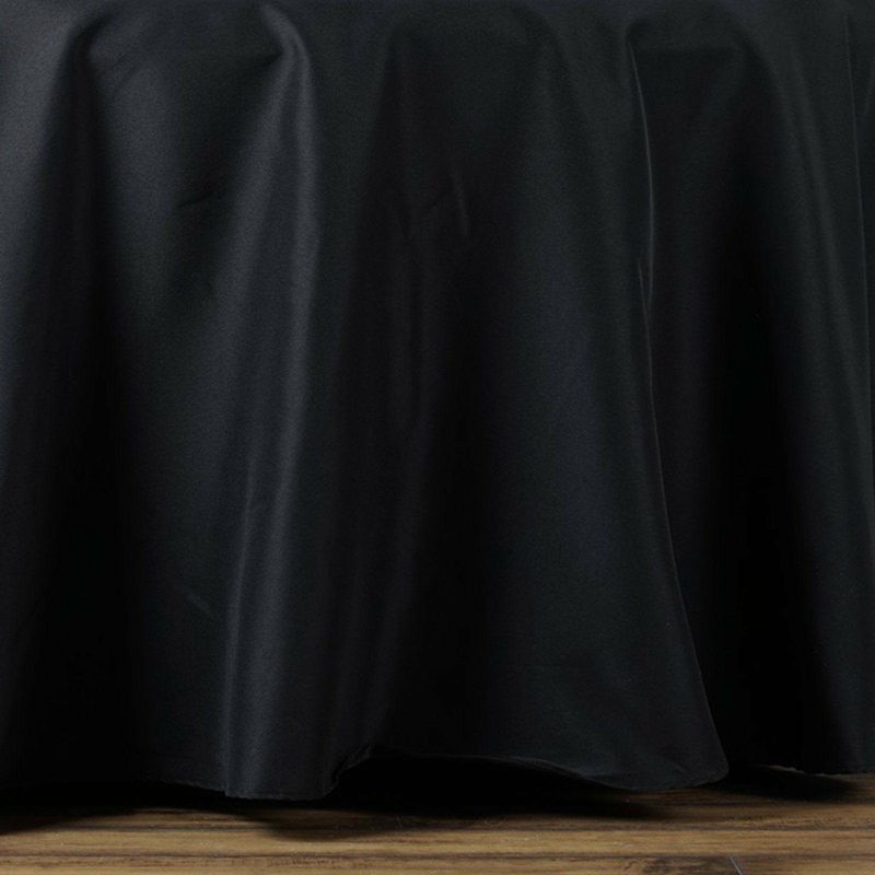 Black Seamless Premium Polyester Rectangular Tablecloth 220GSM 72″x120″  |   Polyester Polyester Black