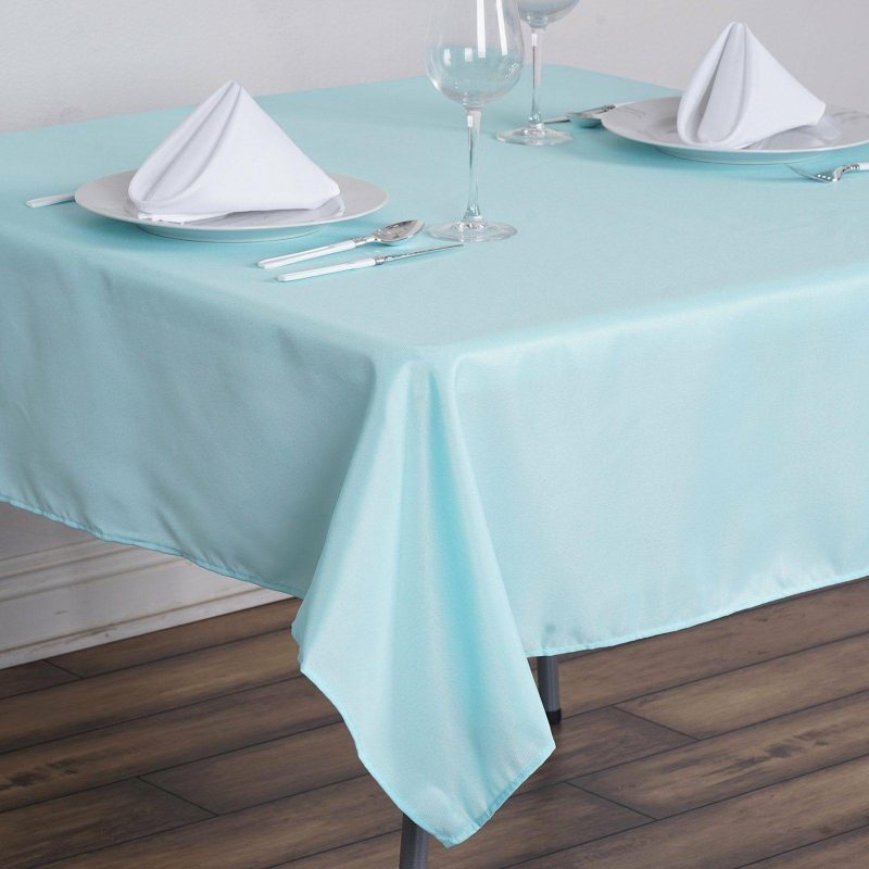 Blue Polyester Square Tablecloth 54″x54″  |   Polyester Polyester Blue