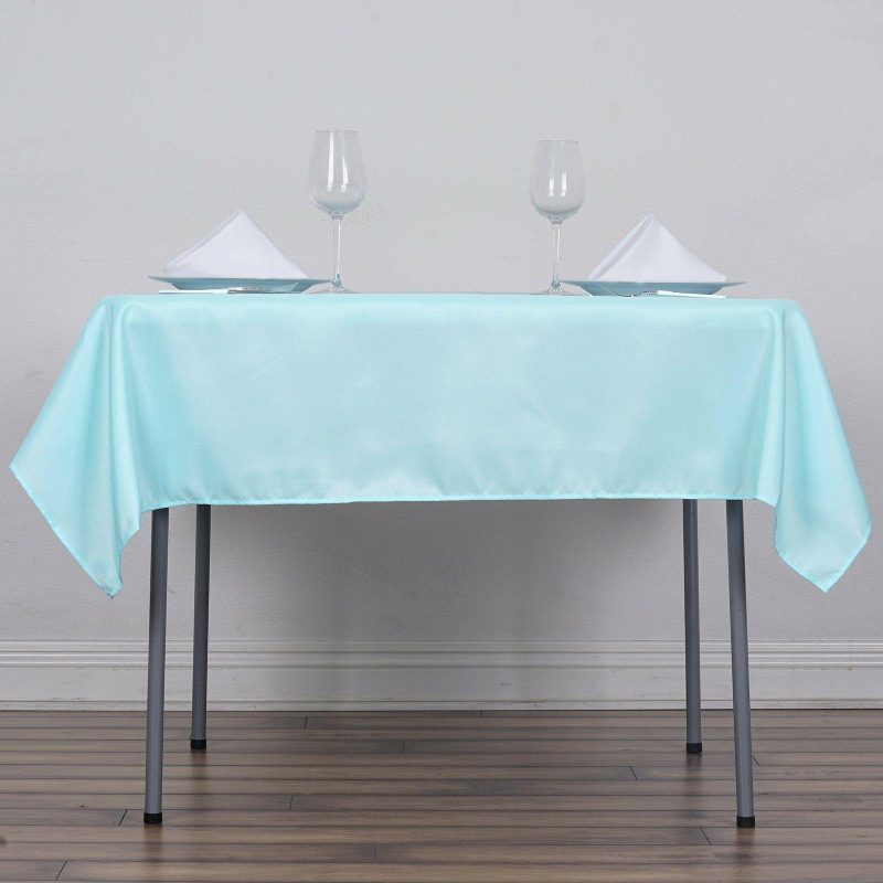 Blue Polyester Square Tablecloth 54″x54″  |   Polyester Polyester Blue