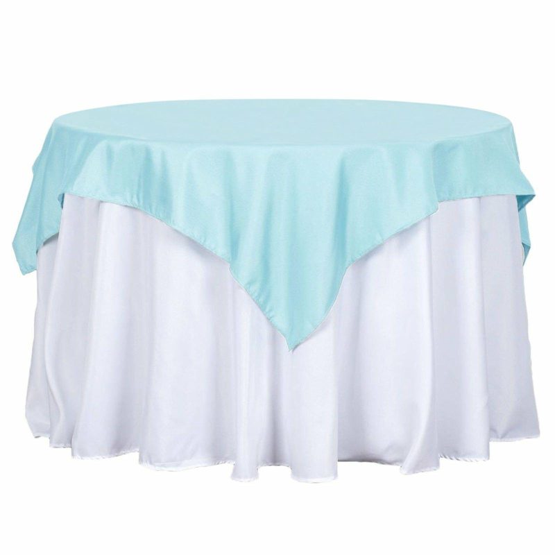 Blue Polyester Square Tablecloth 54″x54″  |   Polyester Polyester Blue