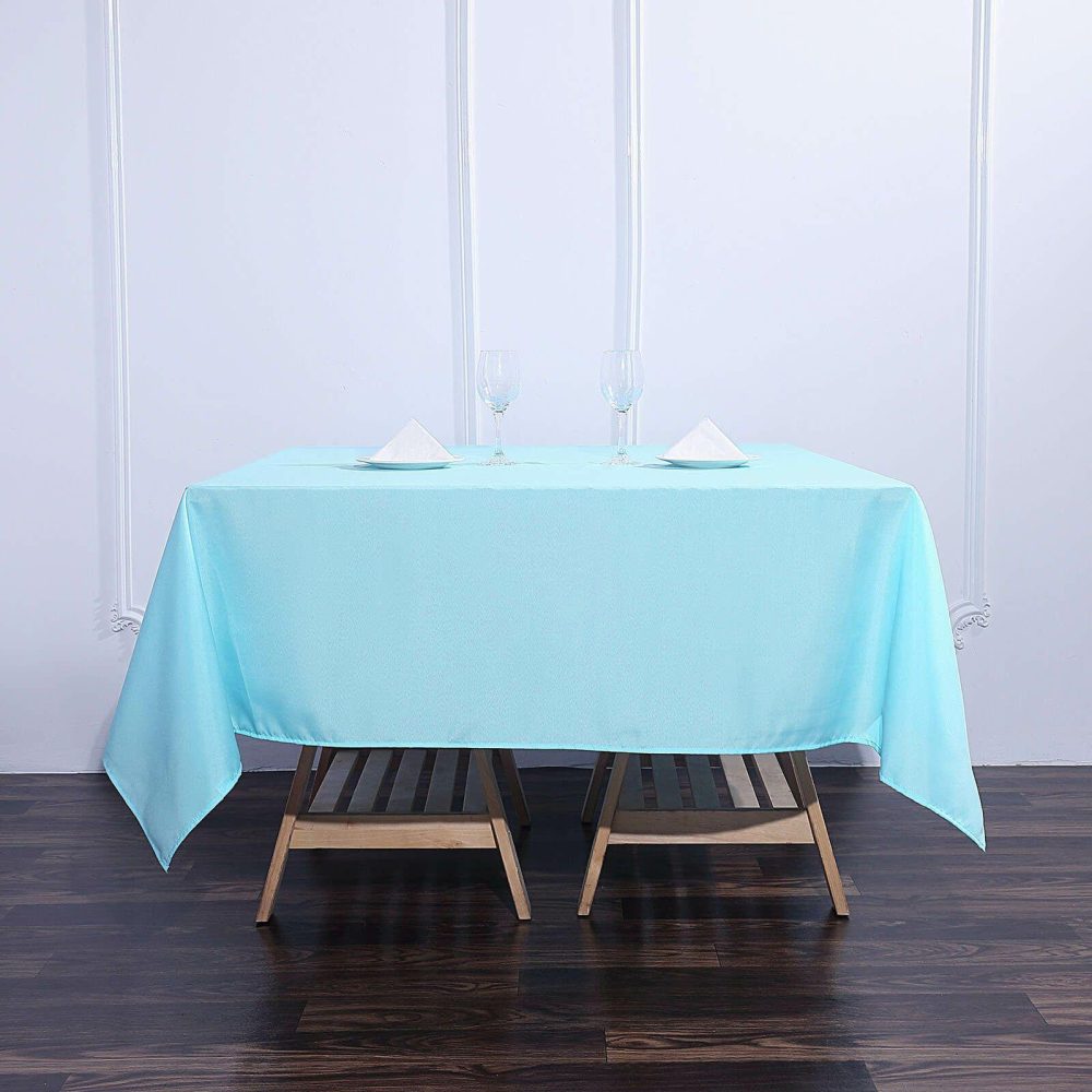 Blue Polyester Square Tablecloth 70″x70″  |   Polyester Polyester Blue