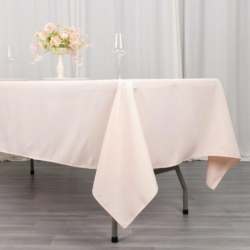 Blush Seamless Premium Polyester Rectangular Tablecloth 220GSM 60″x102″  |   Polyester Polyester Blush