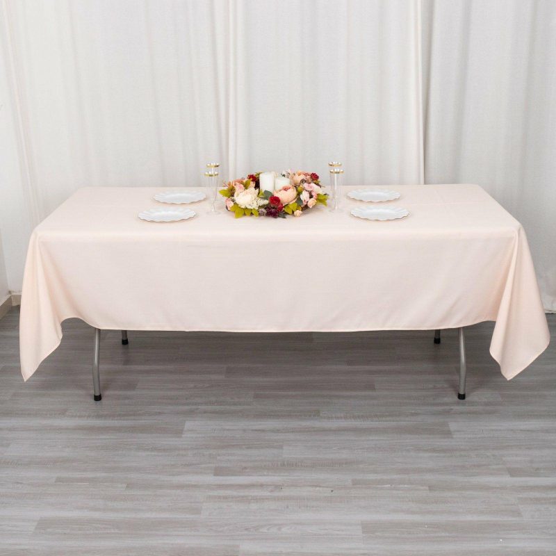 Blush Seamless Premium Polyester Rectangular Tablecloth 220GSM 60″x102″  |   Polyester Polyester Blush