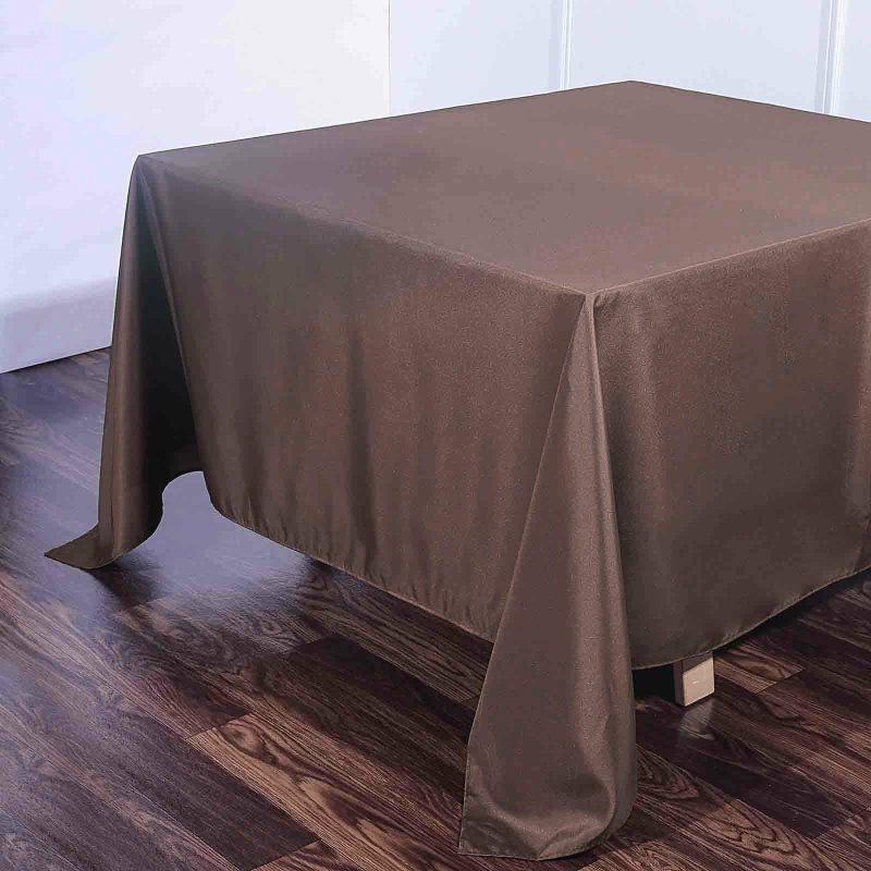 Chocolate Polyester Square Tablecloth 90″x90″  |   Polyester Polyester Chocolate