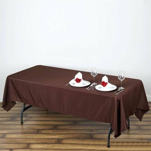 Chocolate Seamless Polyester Rectangular Tablecloth 60″x102″  |   Polyester Polyester Chocolate