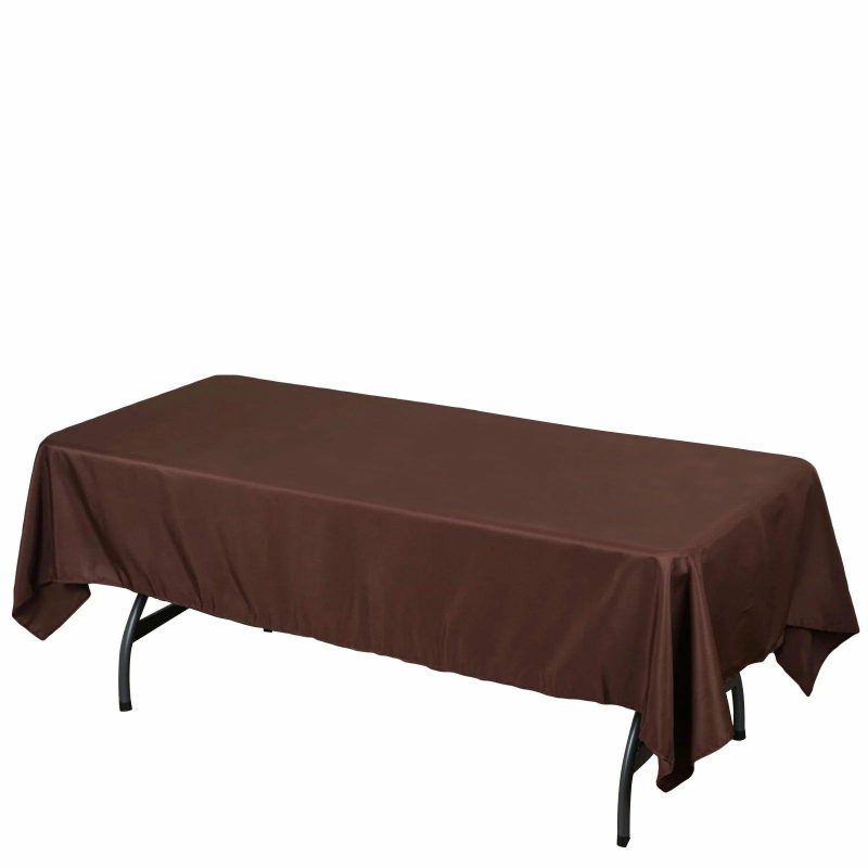 Chocolate Seamless Polyester Rectangular Tablecloth 60″x102″  |   Polyester Polyester Chocolate