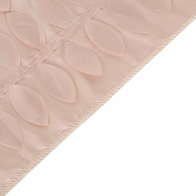 Dusty Rose 3D Leaf Petal Taffeta Fabric Table Runner 12″x108″  |   Stylish Stylish Dusty rose