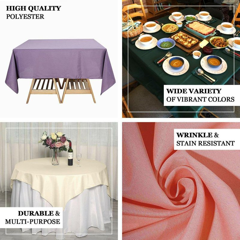 Dusty Rose Polyester Square Tablecloth 70″x70″  |   Polyester Polyester Dusty rose