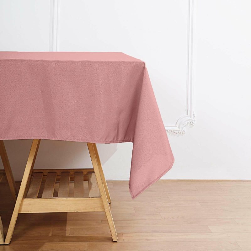 Dusty Rose Polyester Square Tablecloth 70″x70″  |   Polyester Polyester Dusty rose