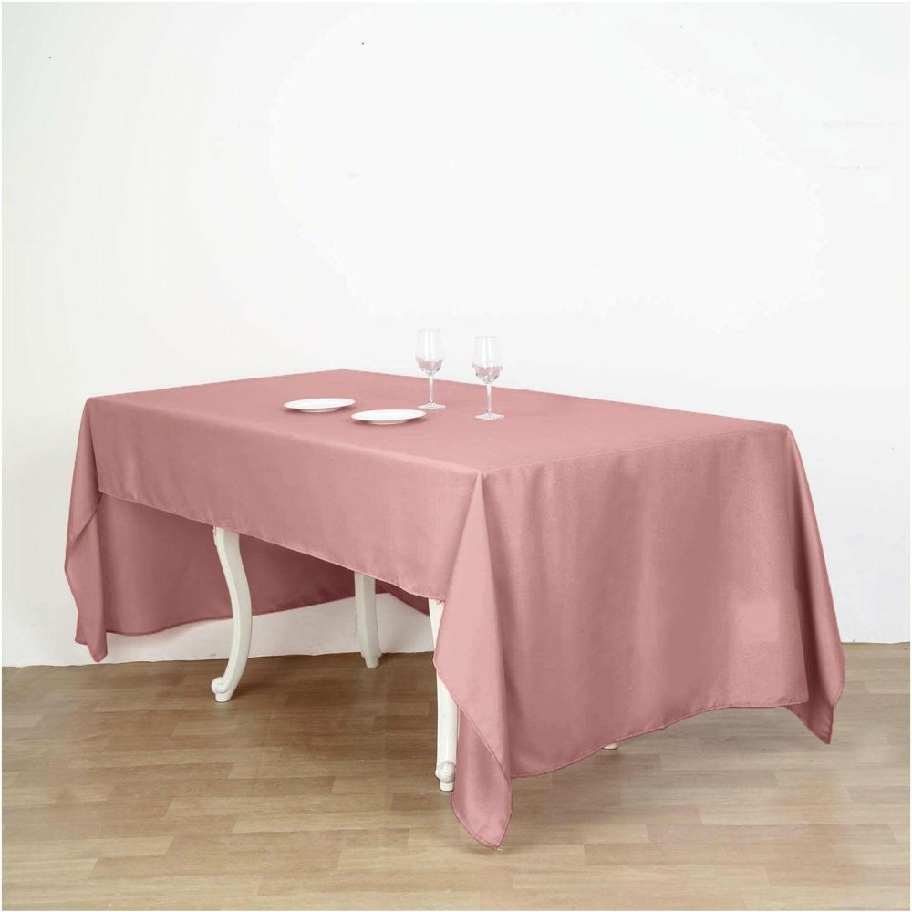 Dusty Rose Seamless Polyester Rectangular Tablecloth 60″x126″  |   Polyester Polyester Dusty rose