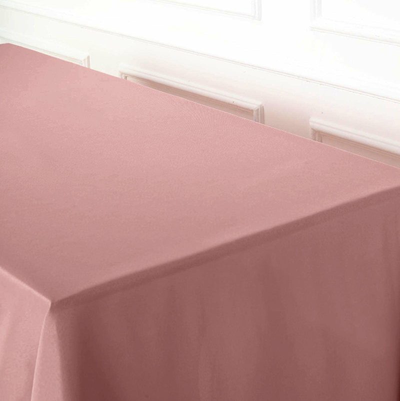 Dusty Rose Seamless Polyester Rectangular Tablecloth 60″x126″  |   Polyester Polyester Dusty rose