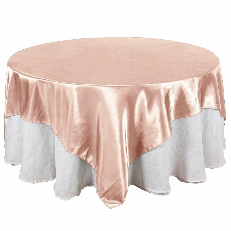 Dusty Rose Seamless Satin Square Table Overlay 90″x90″  |   Satin & Taffeta Satin & Taffeta Dusty rose