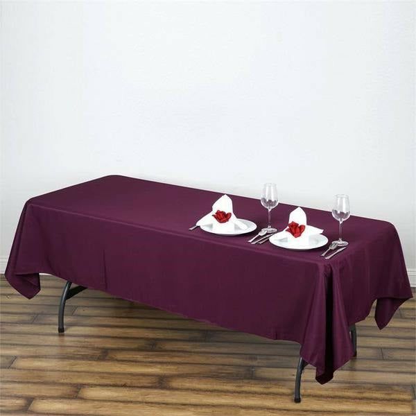 Eggplant Seamless Polyester Rectangular Tablecloth 60″x102″  |   Polyester Polyester Eggplant