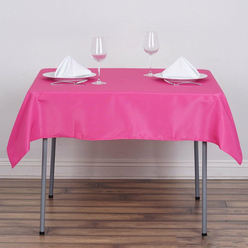 Fuchsia Polyester Square Tablecloth 54″x54″  |   Polyester Polyester Fuchsia