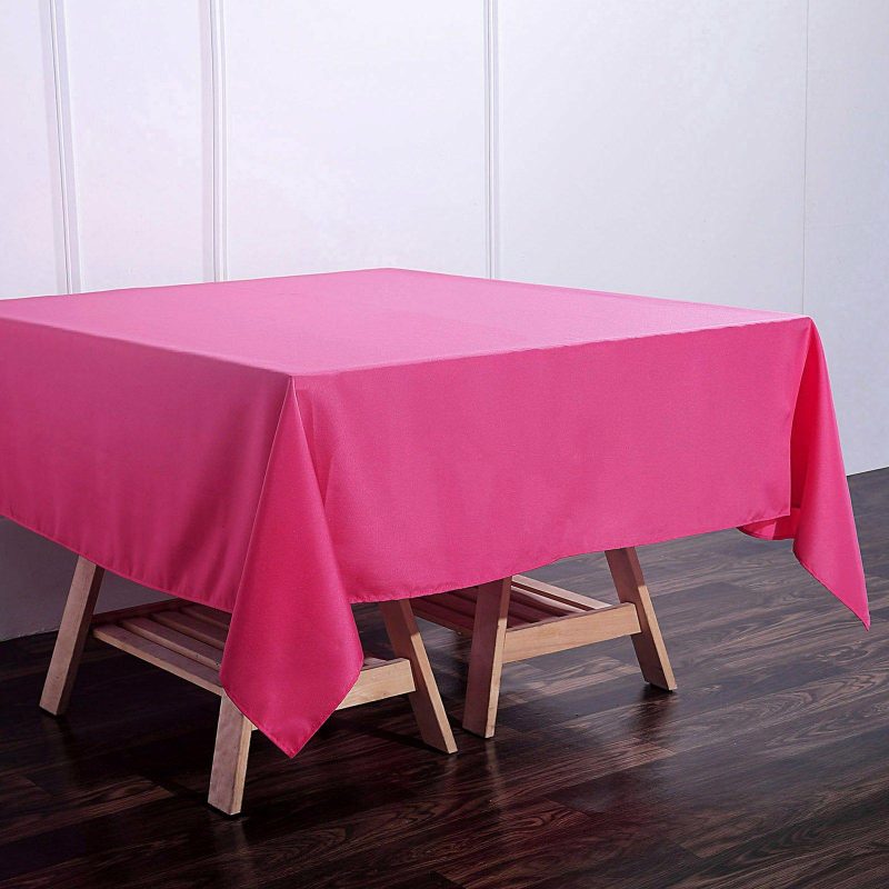 Fuchsia Polyester Square Tablecloth 70″x70″  |   Polyester Polyester Fuchsia