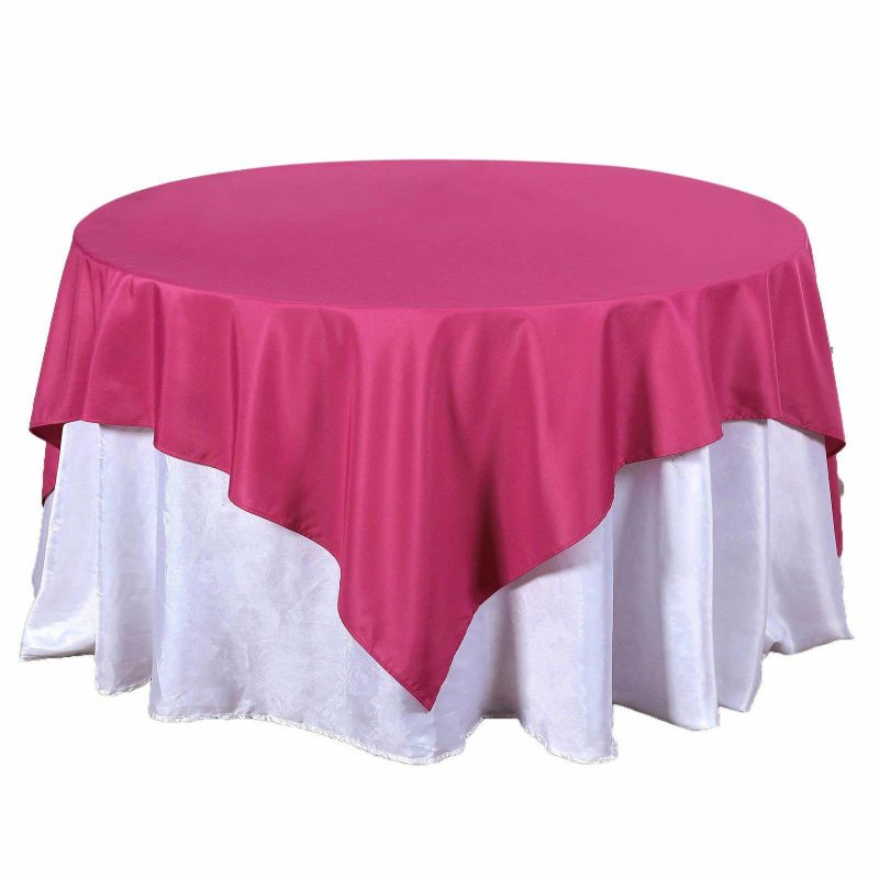 Fuchsia Polyester Square Tablecloth 70″x70″  |   Polyester Polyester Fuchsia