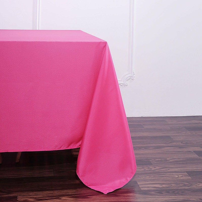 Fuchsia Polyester Square Tablecloth 90″x90″  |   Polyester Polyester Fuchsia