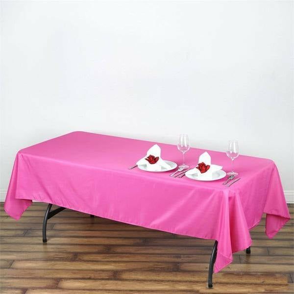 Fuchsia Seamless Polyester Rectangular Tablecloth 60″x102″  |   Polyester Polyester Fuchsia