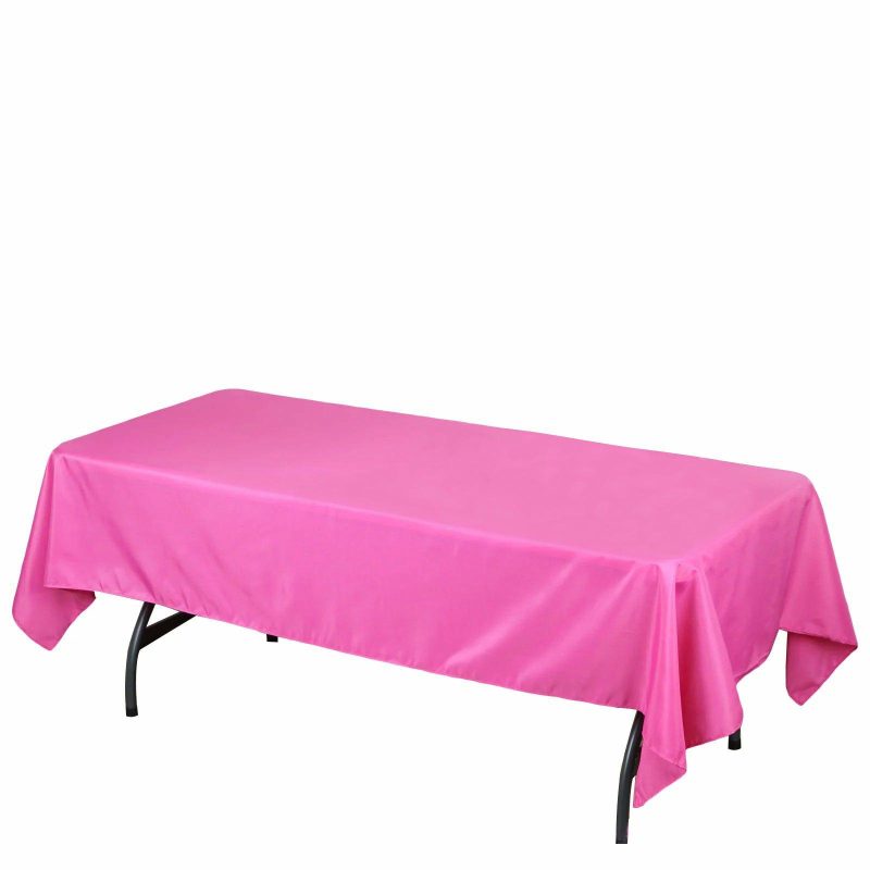 Fuchsia Seamless Polyester Rectangular Tablecloth 60″x102″  |   Polyester Polyester Fuchsia