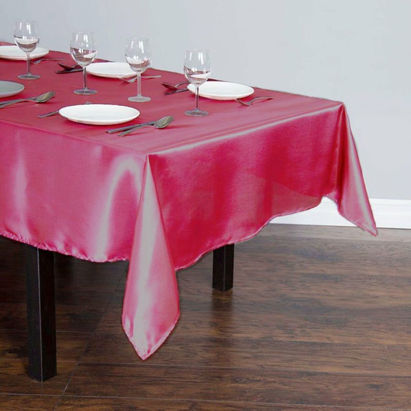 Fuchsia Seamless Smooth Satin Rectangular Tablecloth 60″x102″  |   Satin Satin Fuchsia