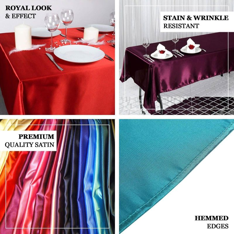 Fuchsia Seamless Smooth Satin Rectangular Tablecloth 60″x102″  |   Satin Satin Fuchsia