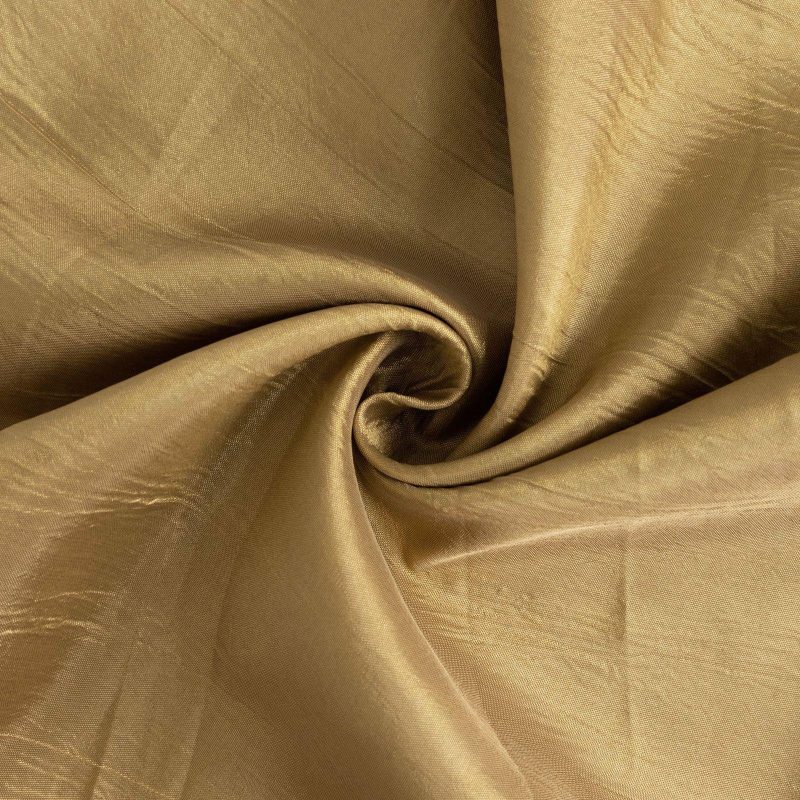 Gold Crinkle Crushed Taffeta Banquet Chair Cover, Reusable Wedding Chair Cover  |   Polyester & Satin Banquet Chair Covers Gold