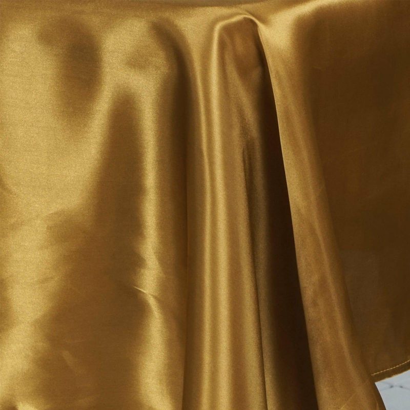 Gold Seamless Satin Rectangular Tablecloth 60″x126″  |   Satin Satin Gold